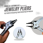 6-in-1 parallel pliers for wire wrapping, shaping, and jewelry making.